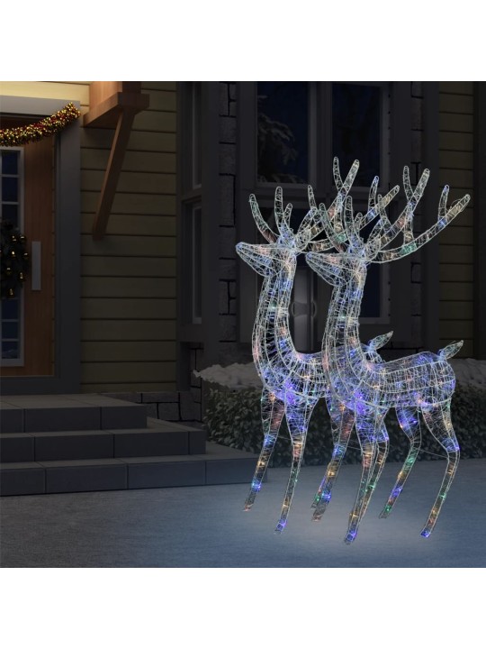 Ziemeļbriežu dekorācijas, 2 gab., 250 LED, 180 cm, akrils, XXL