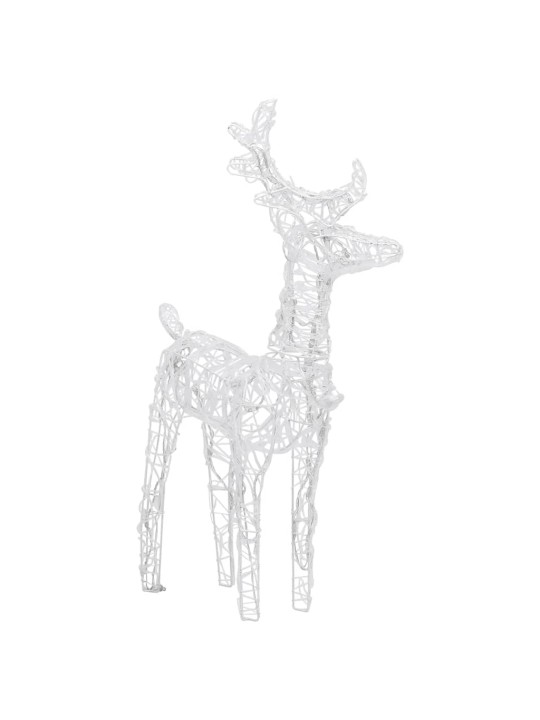 Ziemassvētku ziemeļbrieži, 4 gab., 160 silti baltas LED, akrils