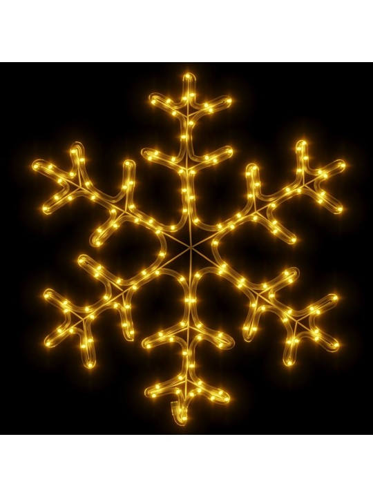 Ziemassvētku sniegpārslas figūras, 3 gab., baltas led, 59x59 cm