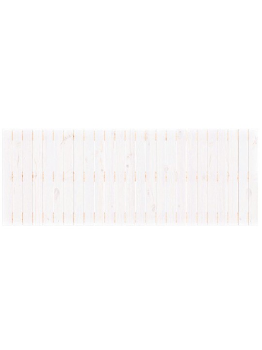 Sienas galvgalis, balts, 159,5x3x60 cm, priedes masīvkoks