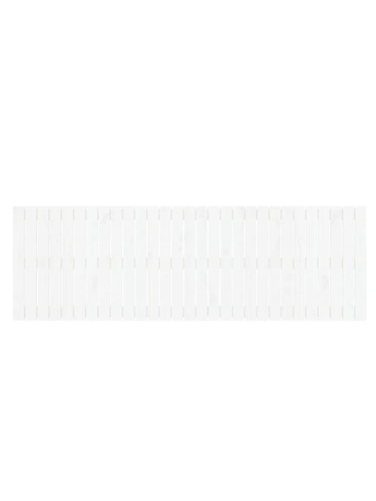Sienas galvgalis, balts, 185x3x60 cm, priedes masīvkoks