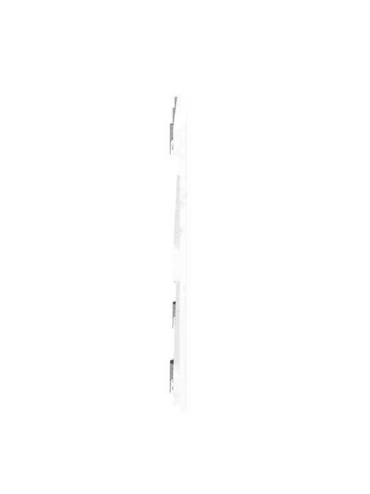 Sienas galvgalis, balts, 185x3x60 cm, priedes masīvkoks