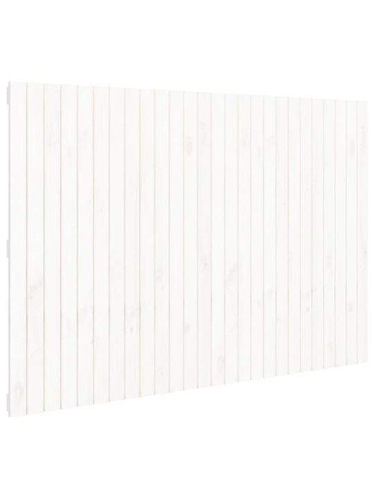 Sienas galvgalis, balts, 166x3x110 cm, priedes masīvkoks