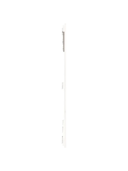 Sienas galvgalis, balts, 166x3x110 cm, priedes masīvkoks