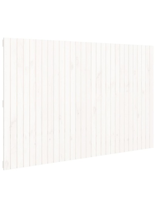Sienas galvgalis, balts, 185x3x110 cm, priedes masīvkoks
