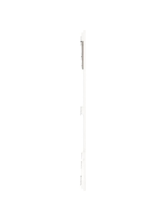 Sienas galvgalis, balts, 185x3x110 cm, priedes masīvkoks