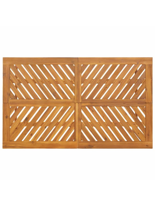 Dārza ēdamgalds 3 pcs brūna 150 x 90 x 74 cm akācijas masīvkoks