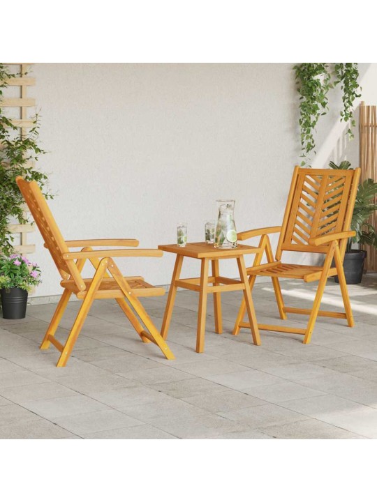 Dārza bistro komplekts 3 pcs brūna akācijas masīvkoks