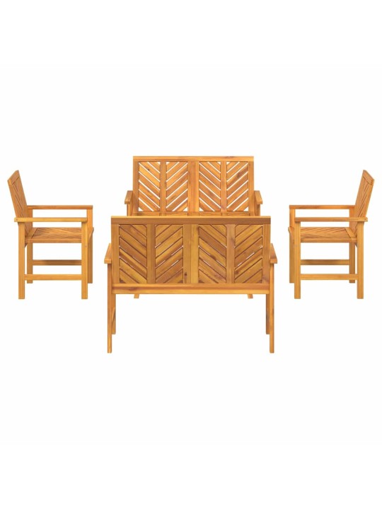 Dārza atpūtas komplekts 3 pcs brūna akācijas masīvkoks
