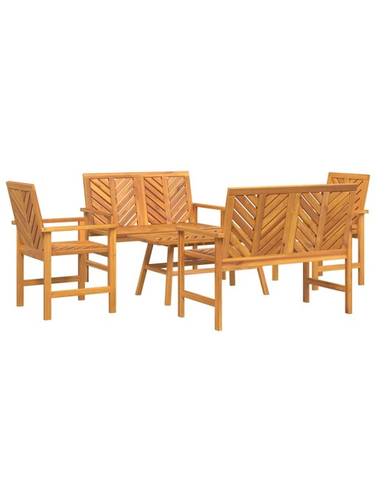 Dārza atpūtas komplekts 3 pcs brūna akācijas masīvkoks
