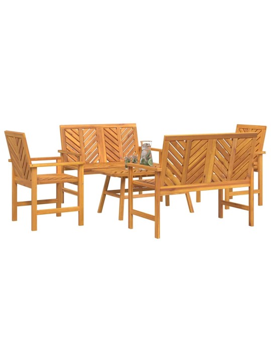 Dārza atpūtas komplekts 3 pcs brūna akācijas masīvkoks