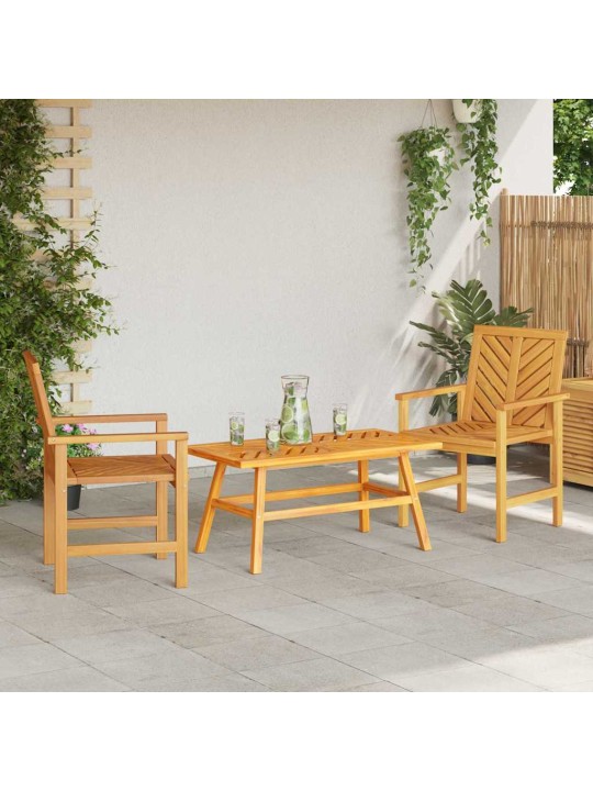 Dārza atpūtas komplekts 2 pcs brūna akācijas masīvkoks