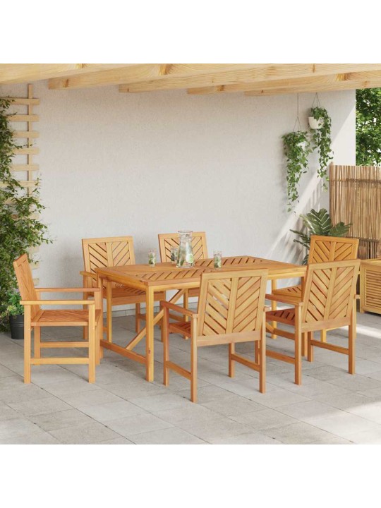 Dārza ēdamkrēsli 6 pcs brūna 59 x 62.5 x 89 cm