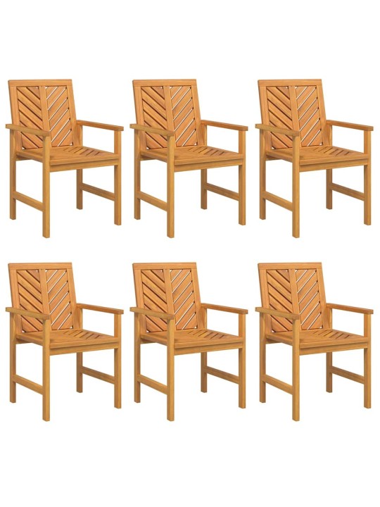 Dārza ēdamkrēsli 6 pcs brūna 59 x 62.5 x 89 cm
