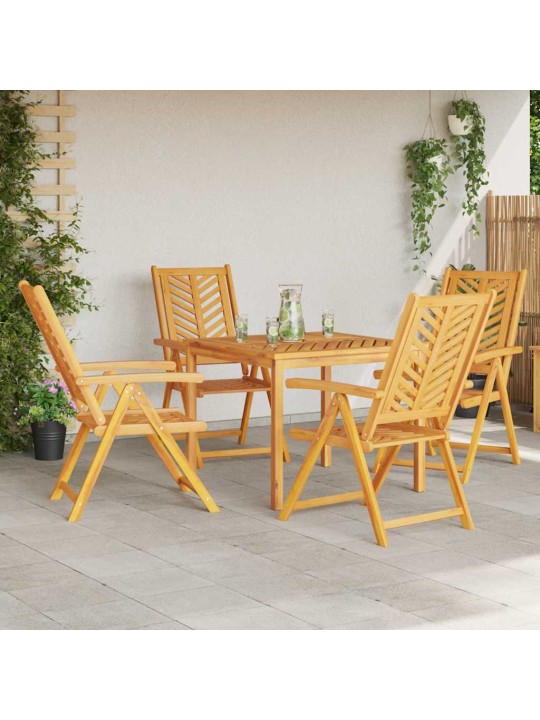 Noliemtais krēsls 4 pcs brūna 57 x 71 x 90cm koka
