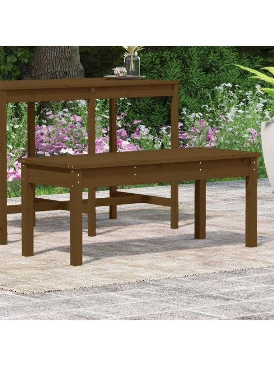Dārza sols, 109x44x45 cm, priedes masīvkoks, brūns