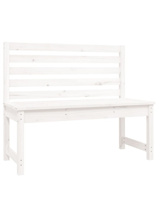 Dārza sols, 109 cm, priedes masīvkoks, balts