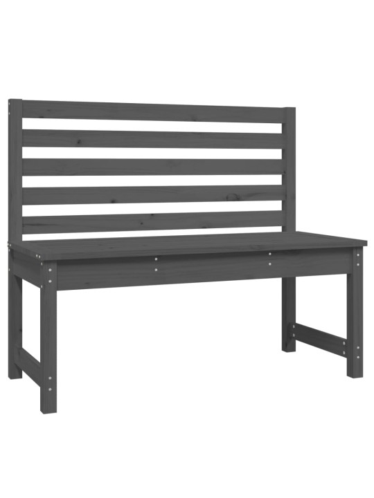 Dārza sols, 109 cm, priedes masīvkoks, pelēks