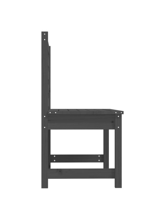 Dārza sols, 109 cm, priedes masīvkoks, pelēks
