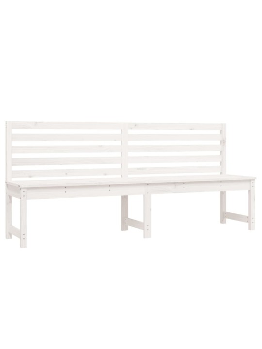 Dārza sols, balts, 210,5 cm, priedes masīvkoks