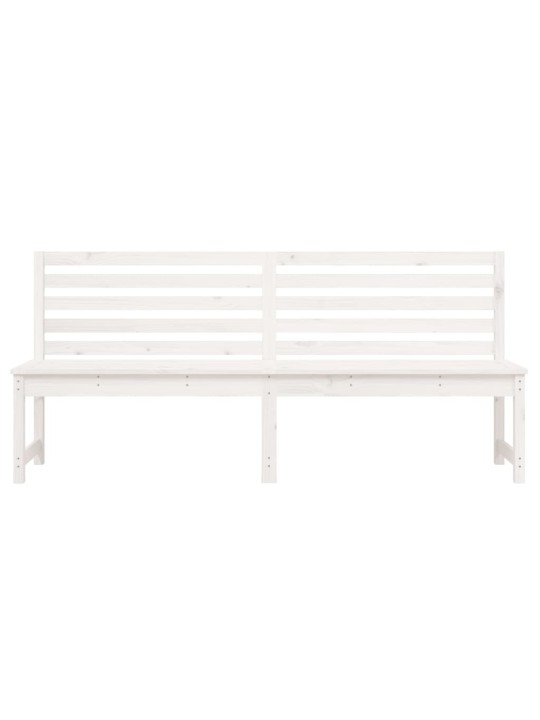 Dārza sols, balts, 210,5 cm, priedes masīvkoks