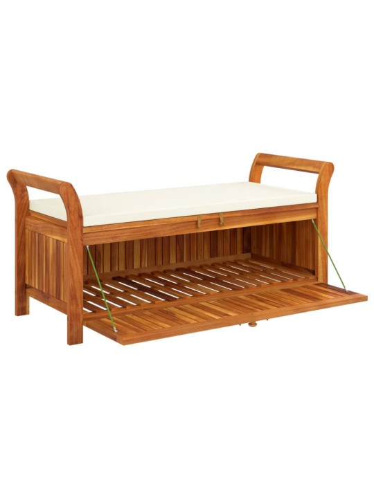 Sols ar glabāšanas nodalījumu, 126 cm, akācijas masīvkoks