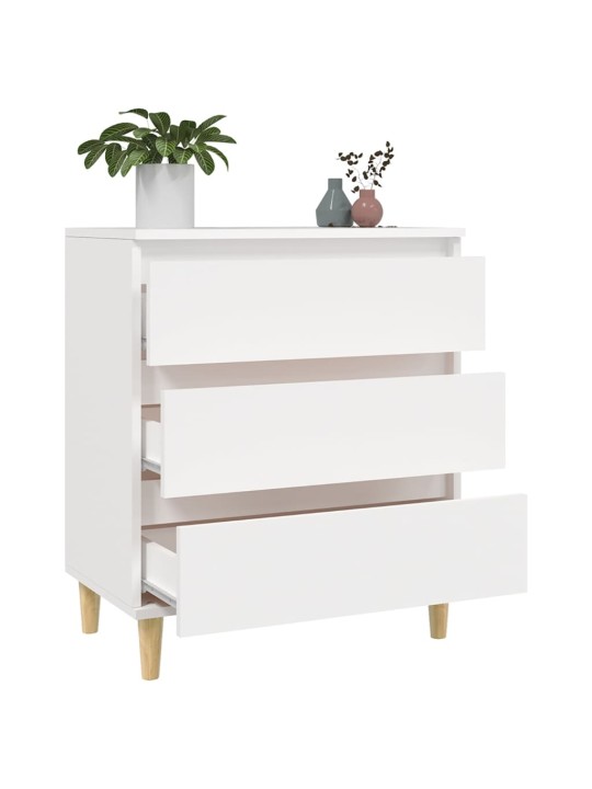 Kumode, balta, 60x35x70 cm, inženierijas koks