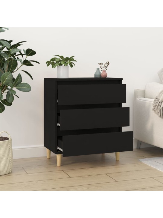 Kumode, melns, 60x35x70 cm, inženierijas koks
