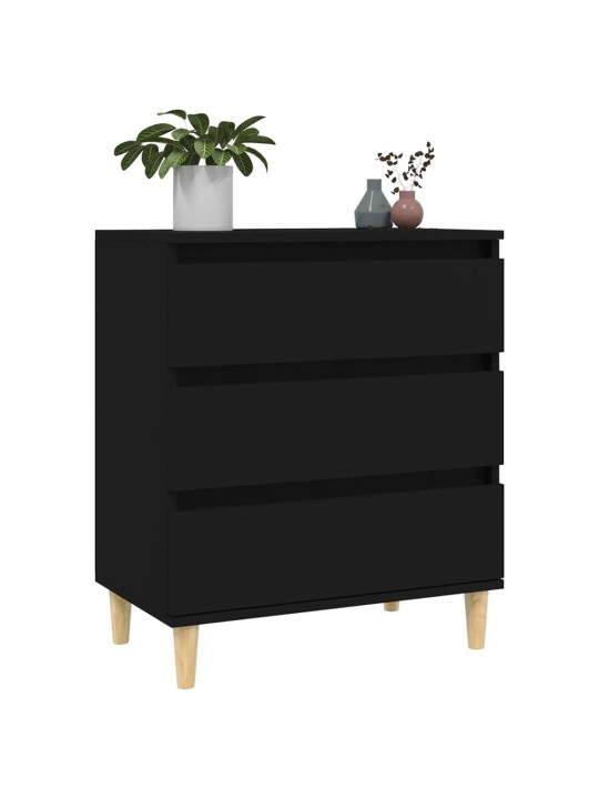 Kumode, melns, 60x35x70 cm, inženierijas koks