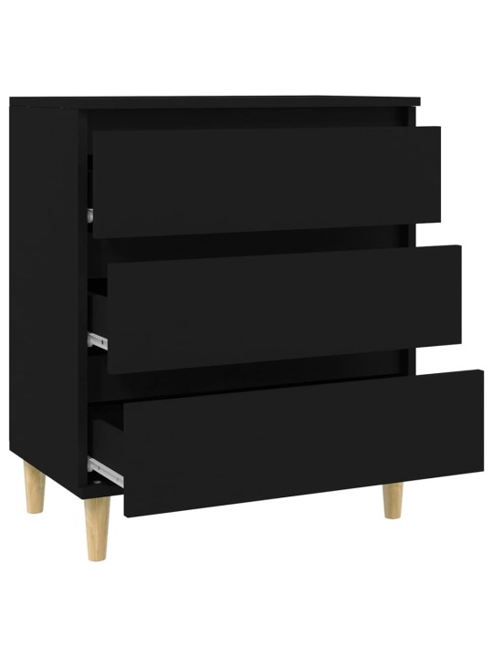 Kumode, melns, 60x35x70 cm, inženierijas koks