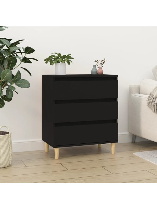 Kumode, melns, 60x35x70 cm, inženierijas koks