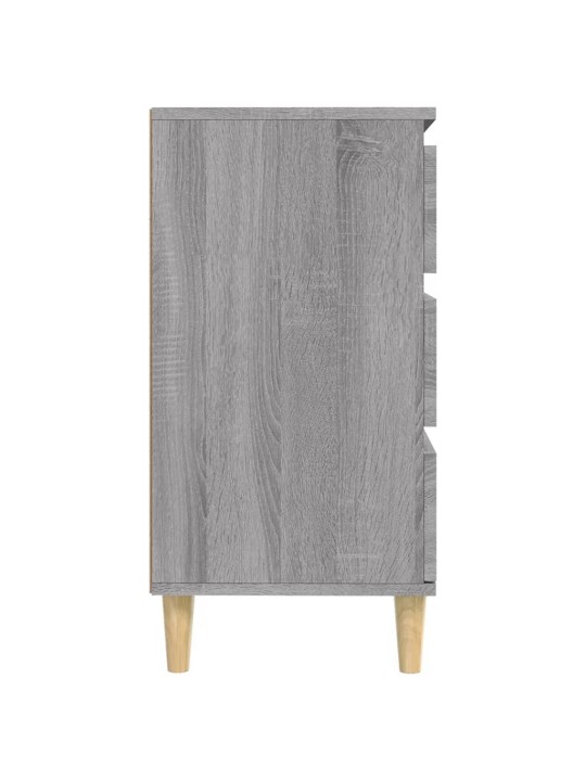 Kumode, pelēka ozolkoka, 60x35x70 cm, inženierijas koks