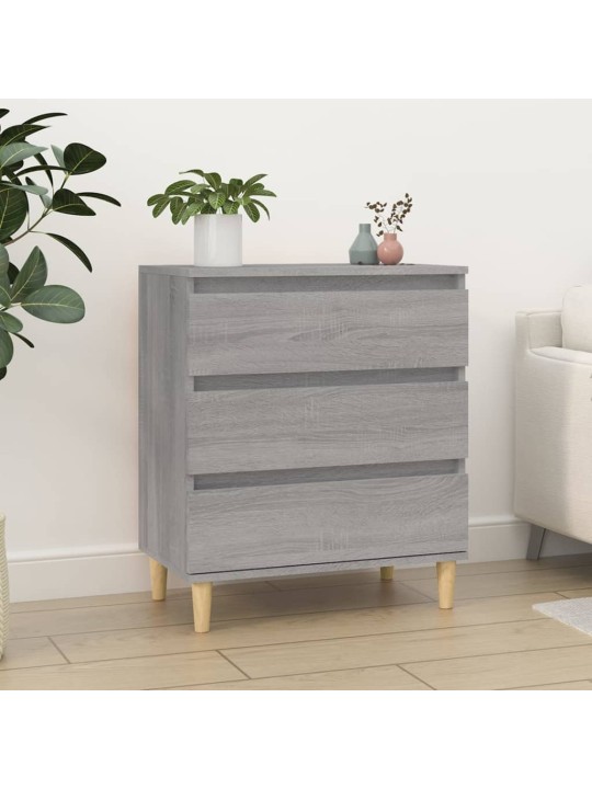 Kumode, pelēka ozolkoka, 60x35x70 cm, inženierijas koks