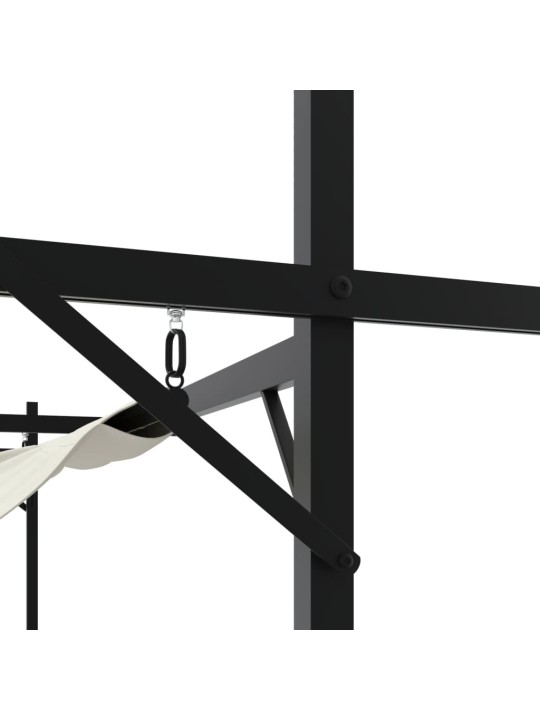 Nojume ar izvelkamu jumtu, krēmkrāsas, 589x292x230 cm