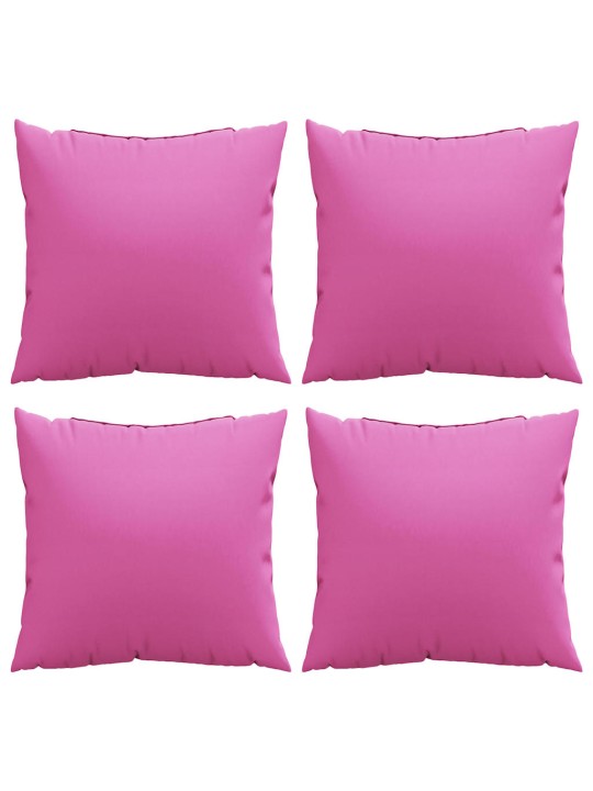 Izmetamie spilveni 4 pcs rozā 60 x 60 cm audums