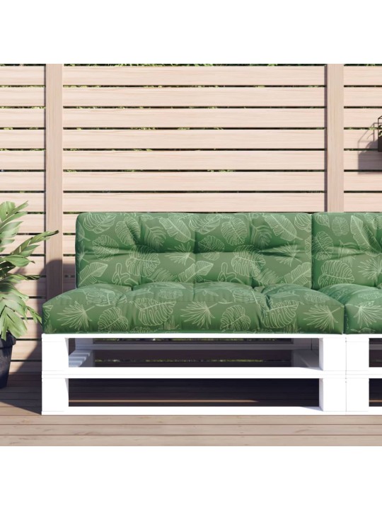 Palešu spilvens, 120x40x12 cm, audums ar lapu apdruku