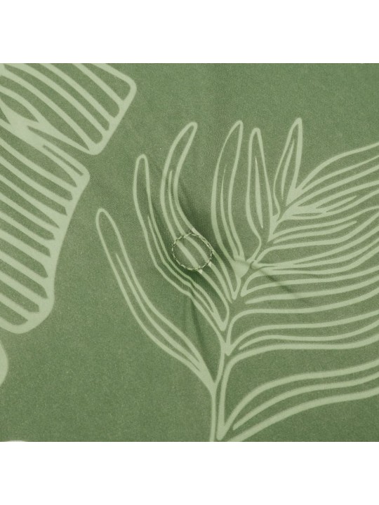 Dārza sola matracis, 100x50x4 cm, audums ar lapu apdruku