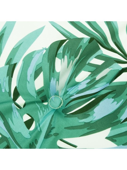 Dārza sola matracis, 120x50x4 cm, audums ar lapu rakstu
