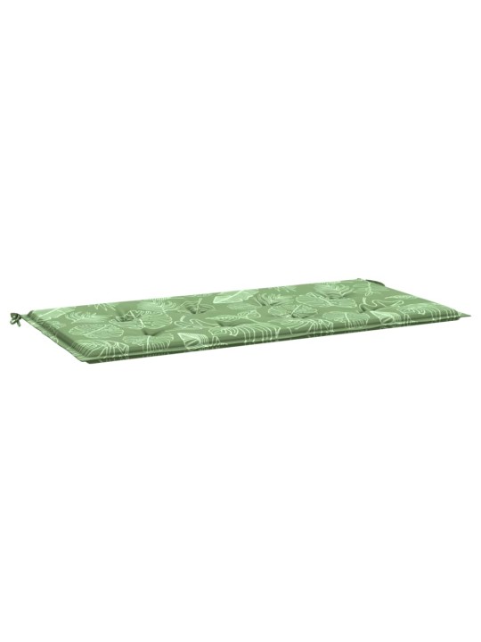 Dārza sola matracis, 120x50x4 cm, audums ar lapu rakstu