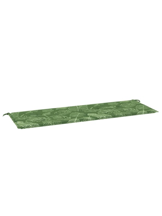Dārza sola matracis, 150x50x4 cm, audums ar lapu rakstu
