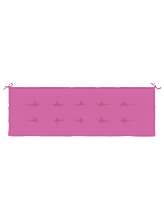 Dārza sola matracis, 150x50x4 cm, audums, rozā