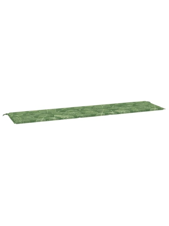 Dārza sola matracis, 200x50x4 cm, audums ar lapu apdruku