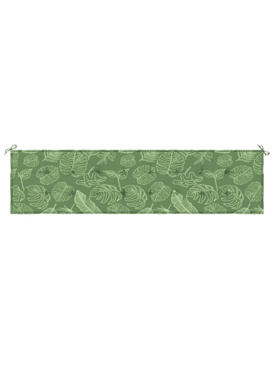 Dārza sola matracis, 200x50x4 cm, audums ar lapu apdruku