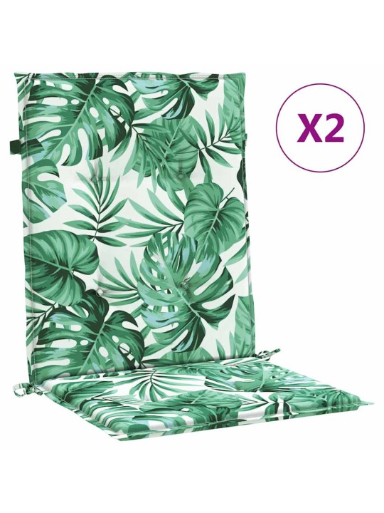 Krēslu spilveni cits 2 pcs lapu raksts 100 x 50 x 3 cm