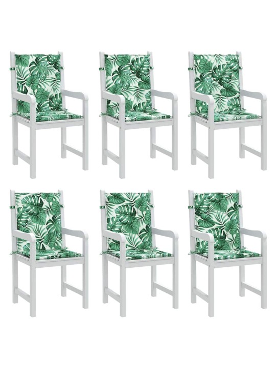 Krēslu spilveni cits 6 pcs lapu raksts 100 x 50 x 3 cm