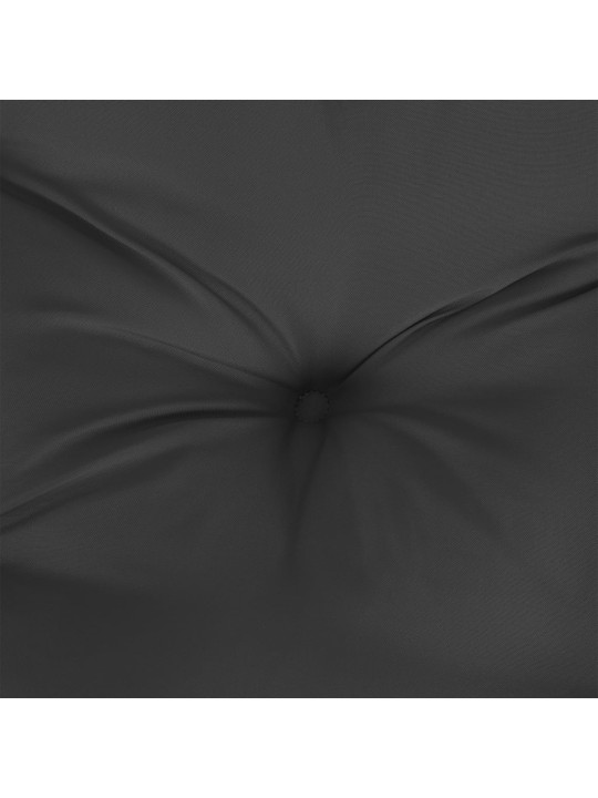 Dārza krēslu spilveni, 4 gab., melni, 40x40x7 cm, audums