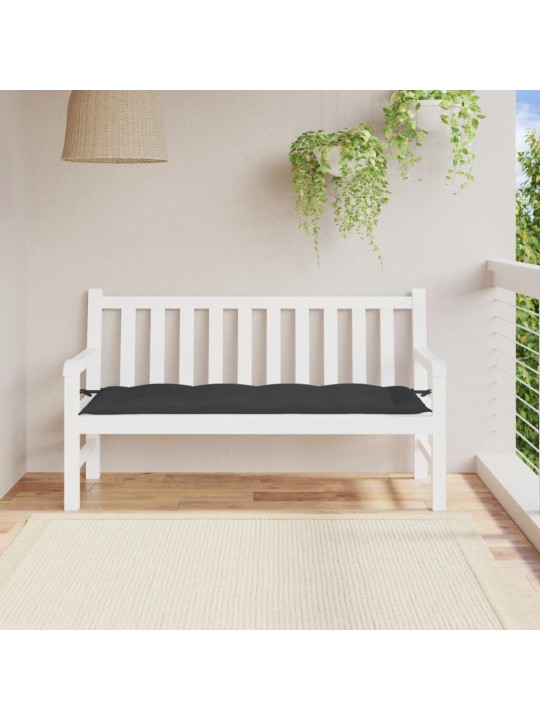 Dārza sola matracis, 150x50x7 cm, melns audums