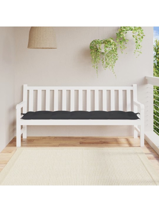 Dārza sola matracis, 180x50x7 cm, audums, melns