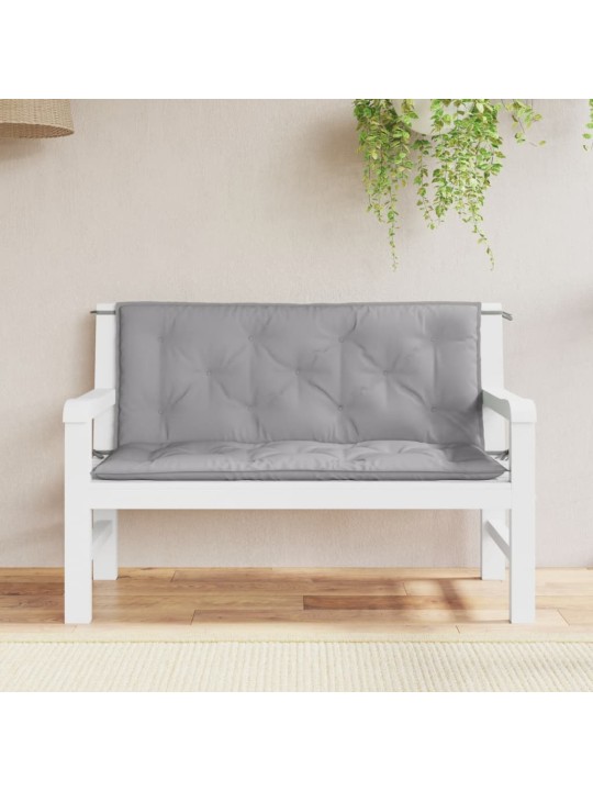 Dārza sola matrači, 2 gab., 120x50x7cm, oksforda audums, pelēki