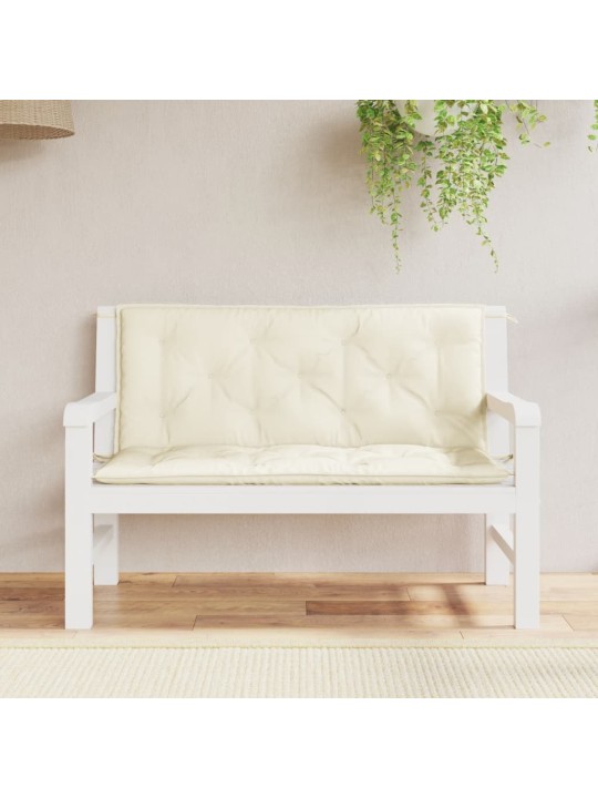 Dārza sola matrači, 2 gab., 120x50x7cm, oksforda audums, bēši